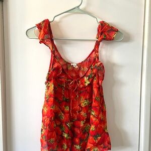 🍓 Strawberry Print Top 🍓 from Anthropologie